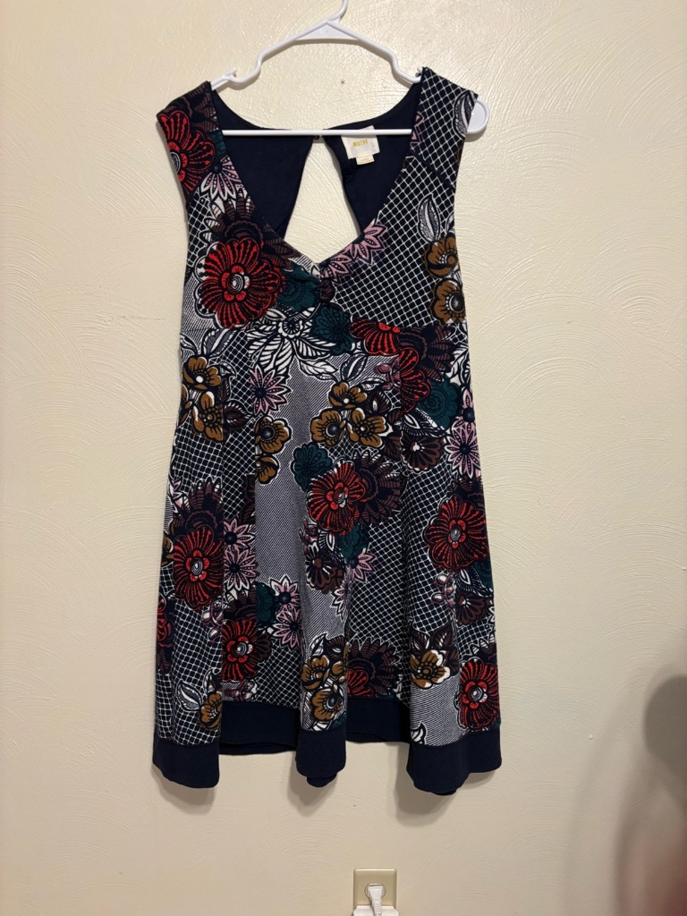 Maeve Anthropologie Floral Swing Dress Size Large Boho Print Sleeveless